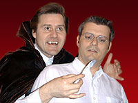 Graf Dracula (Martin) und Jonathan Harker (Guido)