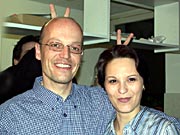 Hrnchen statt Percke: Der scheidende Prsident und Hauptdarsteller Stephan, untersttzt von Patrizia