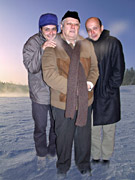 Dre Mnner im Schnee: Guido Mller, Werner Zbinden und Stephan Ganz