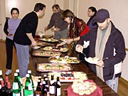 Auftakt der Premierenfeier am kalten Buffet