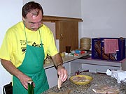 ...whrend der Matre de Cuisine bereits das Abendessen in Angriff nimmt.