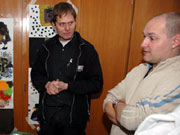 Bühnenbildner und Regisseur auf gleichem Kurs (Heinz und Claudio)