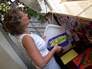 Anne hackt Limonen im Akkord